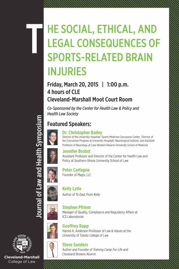 The Social, Ethical, and Legal Consequences of Sports-Related Brain Injuries - Spring 2015