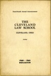 1940-1941 Cleveland Law School by Cleveland Law School