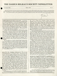 The Darius Milhaud Society Newsletter, Vol. 1, Winter 1986 by Darius Milhaud Society