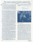 The Darius Milhaud Society Newsletter, Vol. 5, Spring 1989 by Darius Milhaud Society