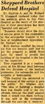 54/07/30 Sheppard Brothers Defend Hospital by Cleveland News