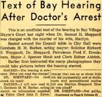 54/07/31 Text of Bay Hearing After Doctor's Arrest by Cleveland Plain Dealer