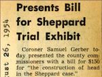 54/08/26 Presents Bill for Sheppard Trial Exhibit