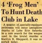 54/08/24 4 frog men to hunt death club in lake