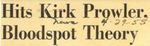 55/04/29 Hits Kirk Prowler, Bloodspot Theory