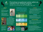 Promoting Occupational Justice Within an Adaptive Rock Climbing Program by Kate Bliven