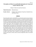 The Quality of Online Sex and Health Information for Sexual and Gender Minority Youth